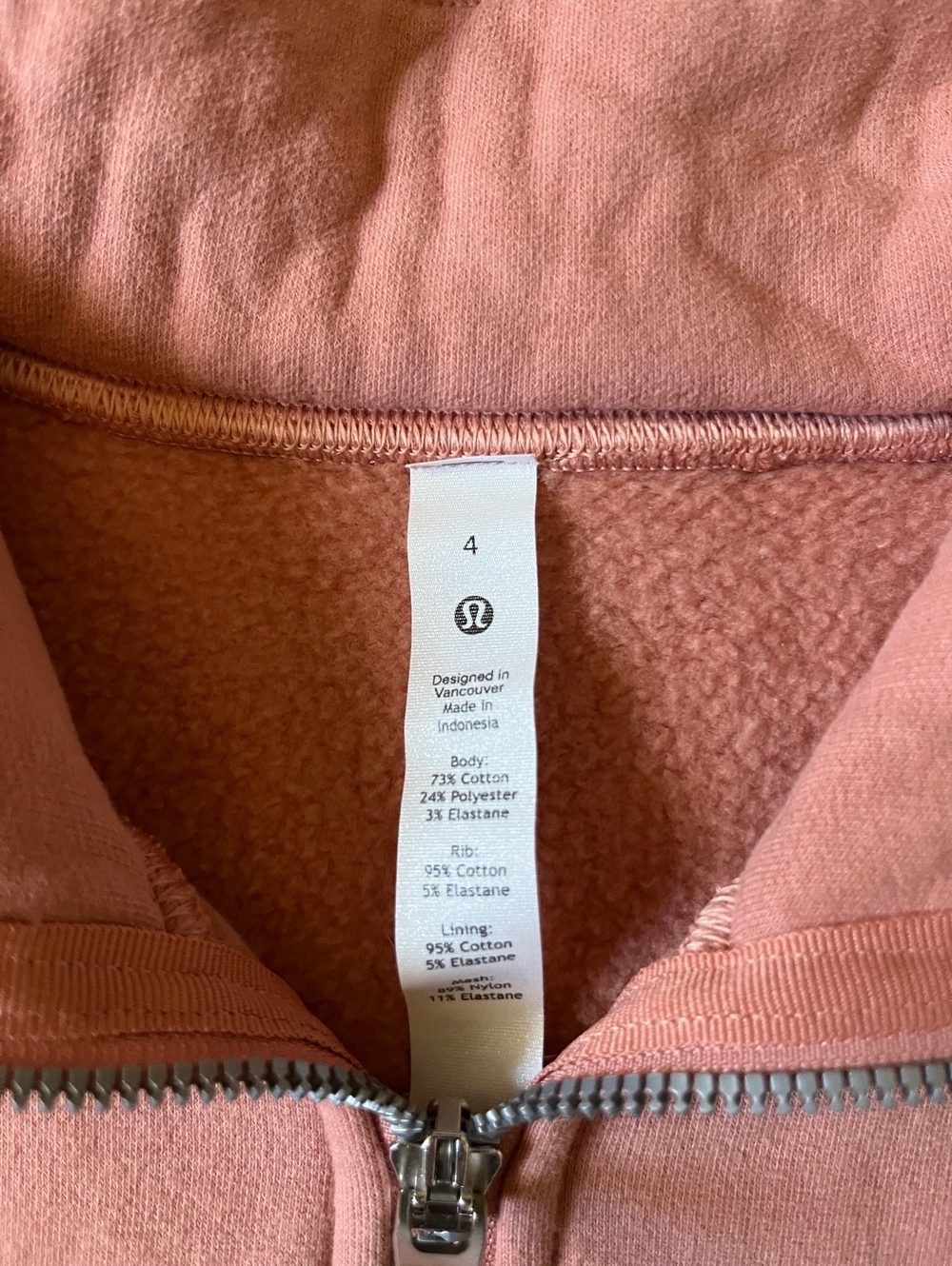 Lululemon Pink Hooded Zip-Up Long Sleeve Jacket Size 4 - Picture 2 of 5